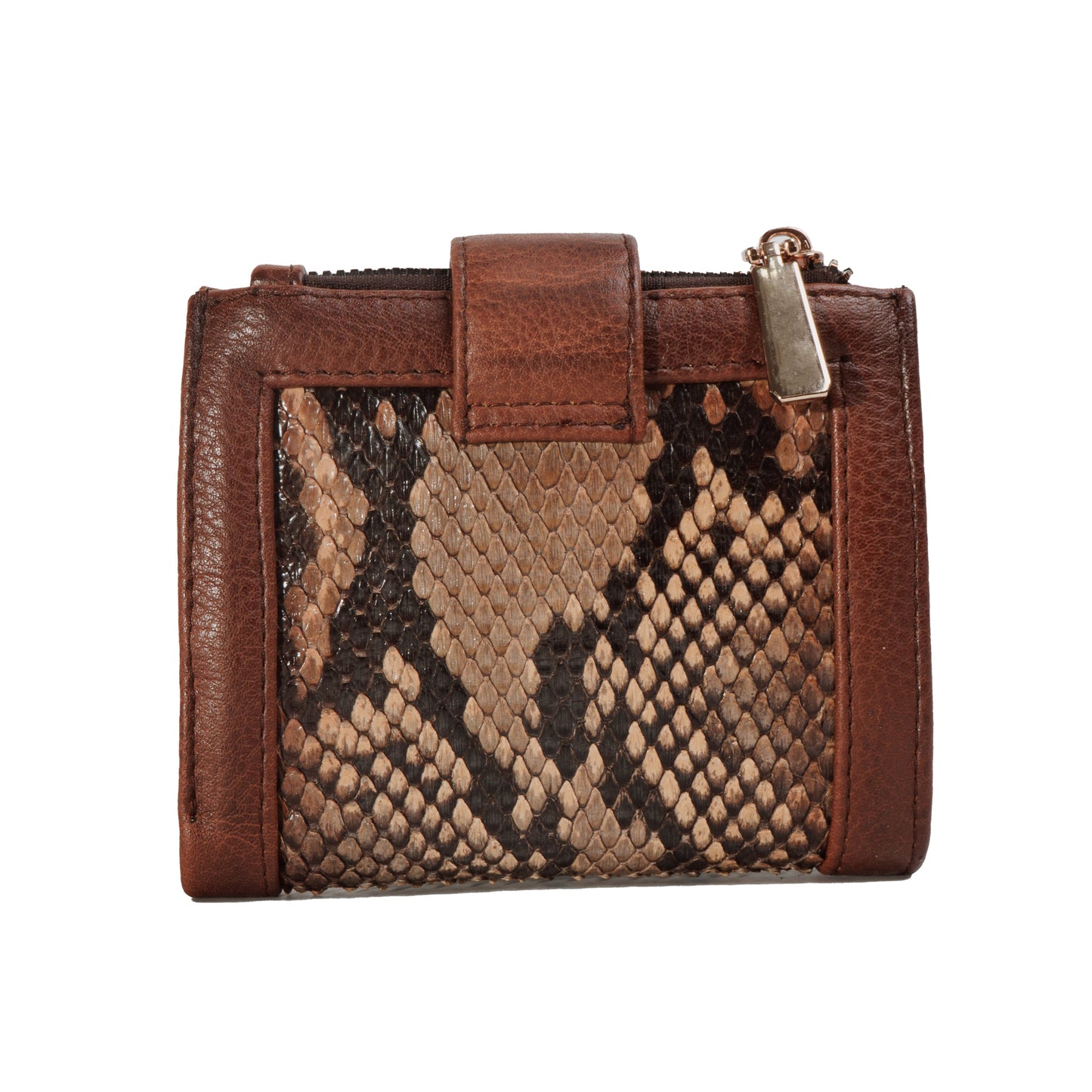 Cartera Dama con Aplic Pitón bitono lustrado mod Bolivia