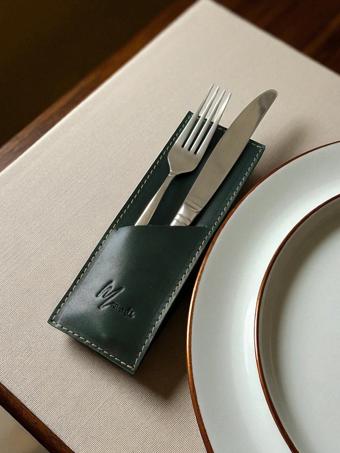 Estuche premium porta cubiertos, funda guarda cubiertos de Lujo mod 101