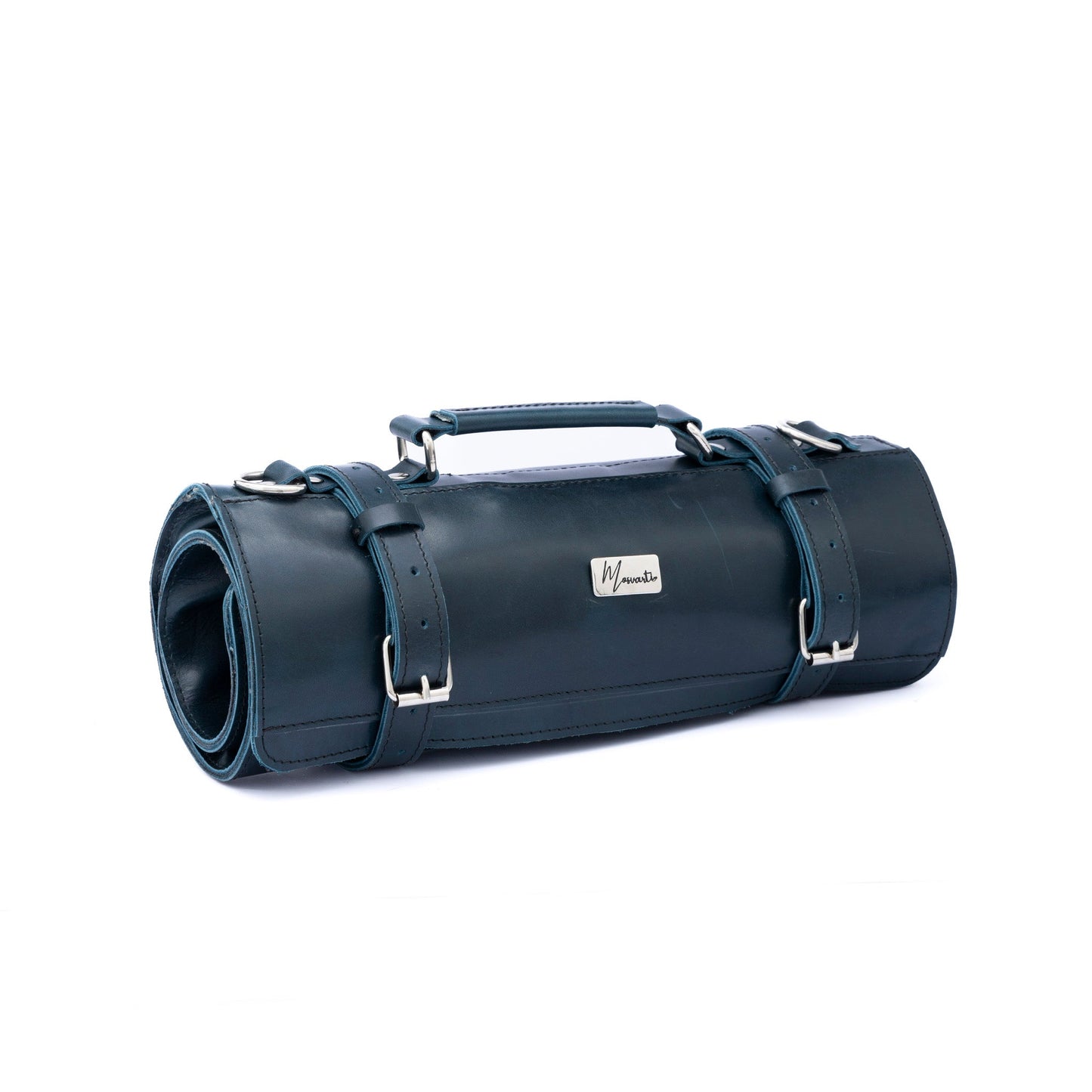 MOSVARTI Cuchillera Cuero 100% Porta Cuchillos Profesional (Pull azul)
