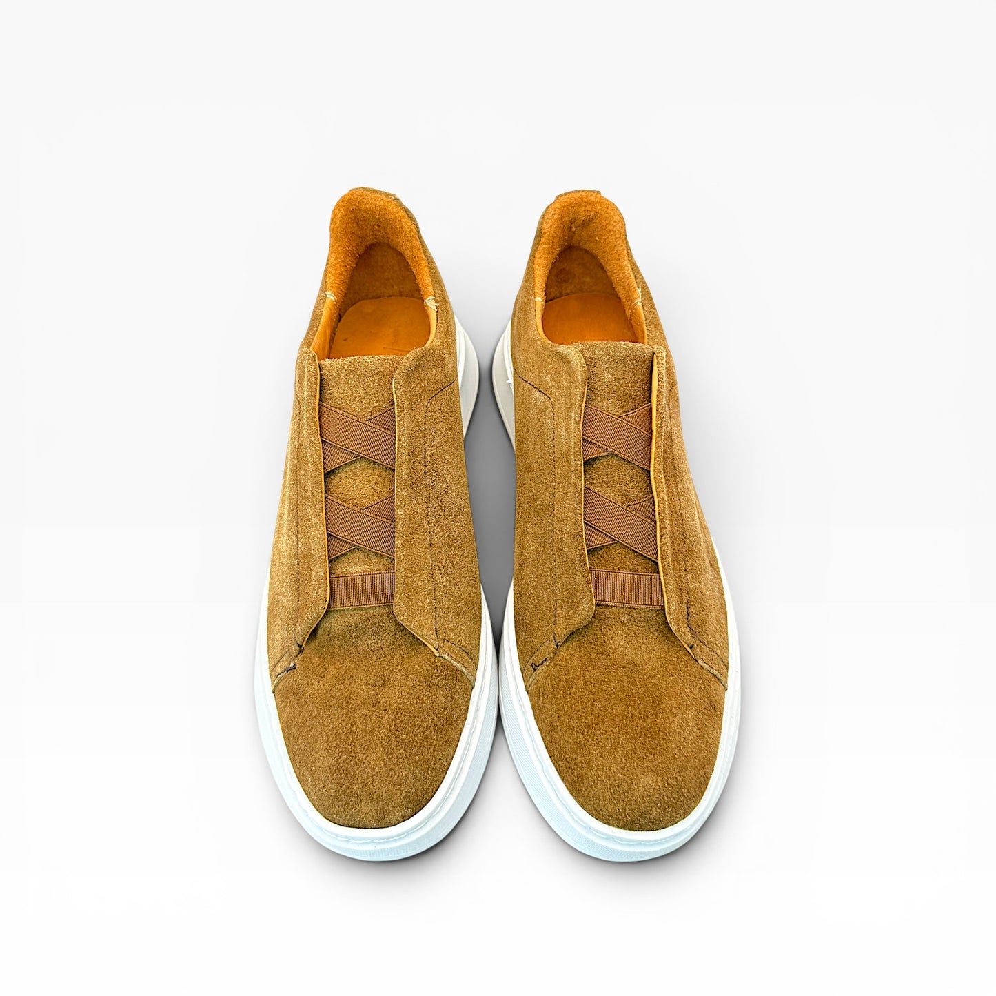 Tenis sneakers piel genuina mod 51003 Gamuza Café