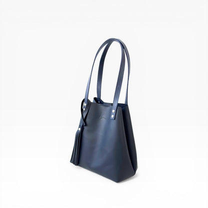 Bolso Tote Cuero Praga Plus+  Crazy negro Doble Vista + 💄Cosmetiquera 👝 Gratis!!