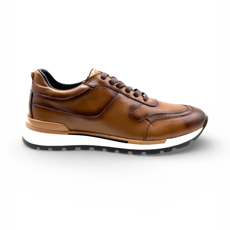 Sneakers casual cuero mod 9100 Café