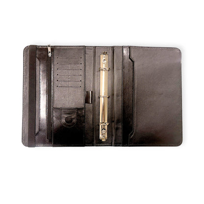 Carpeta ejecutiva con broche media carta cuero (Solo mayoreo)