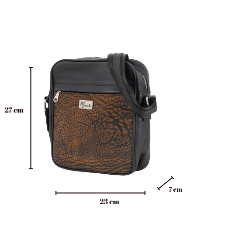 Bandolera Caballero Mod. India  Piel Bovino/Cuello De Toro cafe