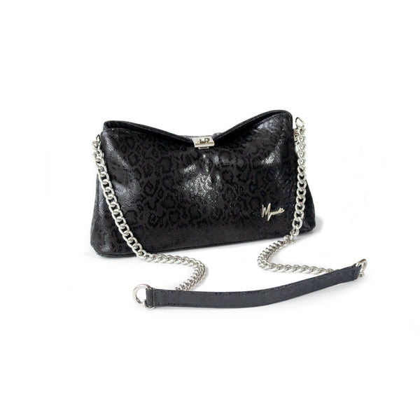 Bolso Estonia Cross body Animal Print Leopardo Negro