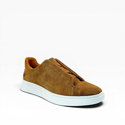 Tenis sneakers piel genuina mod 51003 Gamuza Café