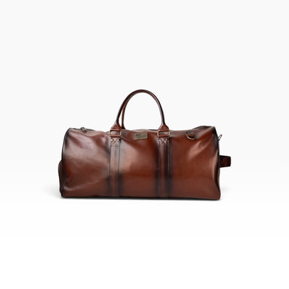 Maleta Piel Genuina con Gps mod. New York Duffle pull Roble Plus