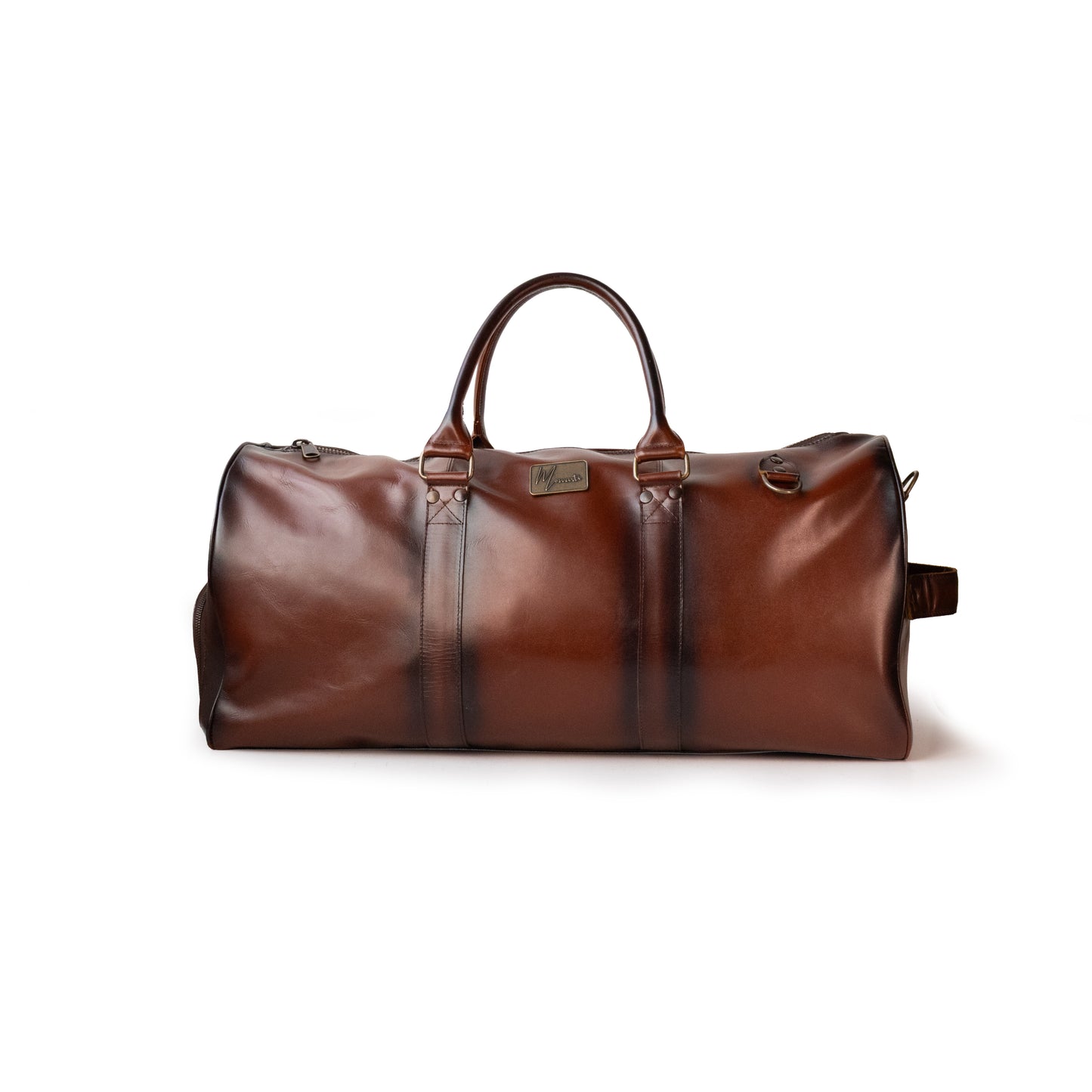 Maleta Piel Genuina con Gps mod. New York Duffle pull Roble Plus