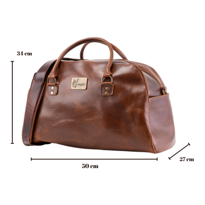 Maleta Piel Genuina Elegante mod. Paris (Pull up Roble)