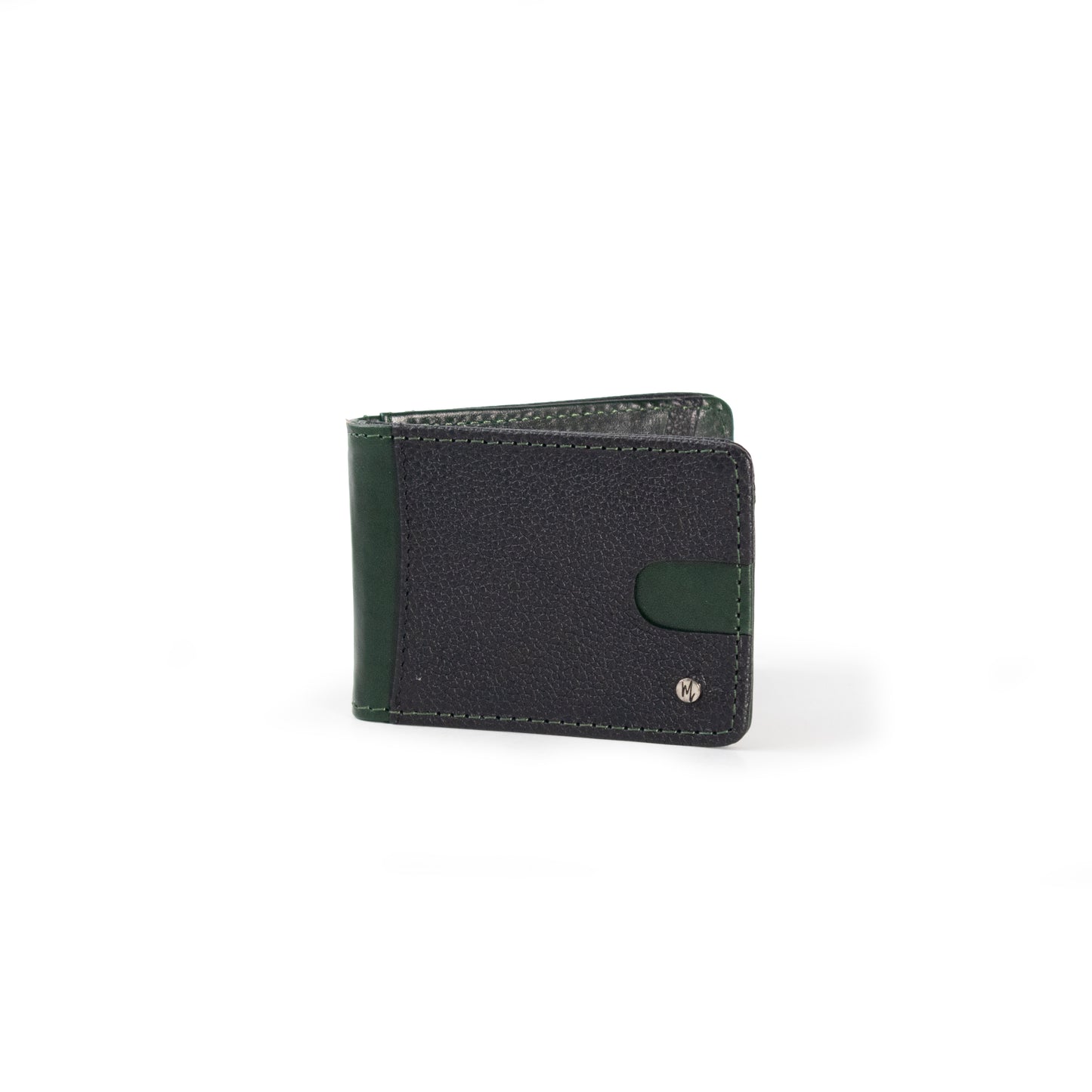 Tarjetero para caballero con Clip para Billetes Negro/Verde