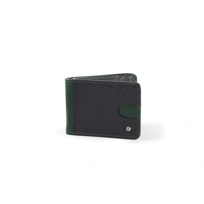 Tarjetero para caballero con Clip para Billetes Negro/Verde