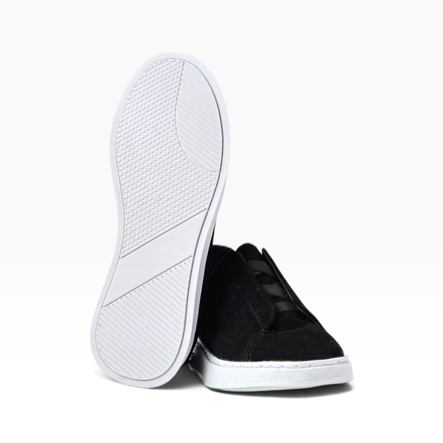Tenis sneakers piel genuina mod 51003 Gamuza Negro