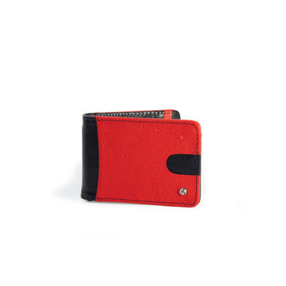 Tarjetero para caballero con Clip para Billetes Rojo/Negro