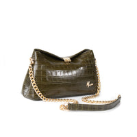 Bolso Estonia Cross body Full Croco Pull Up Verde