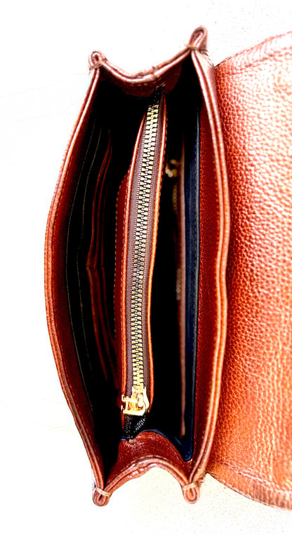 Bolso mod Alemania  pitón café lustrado