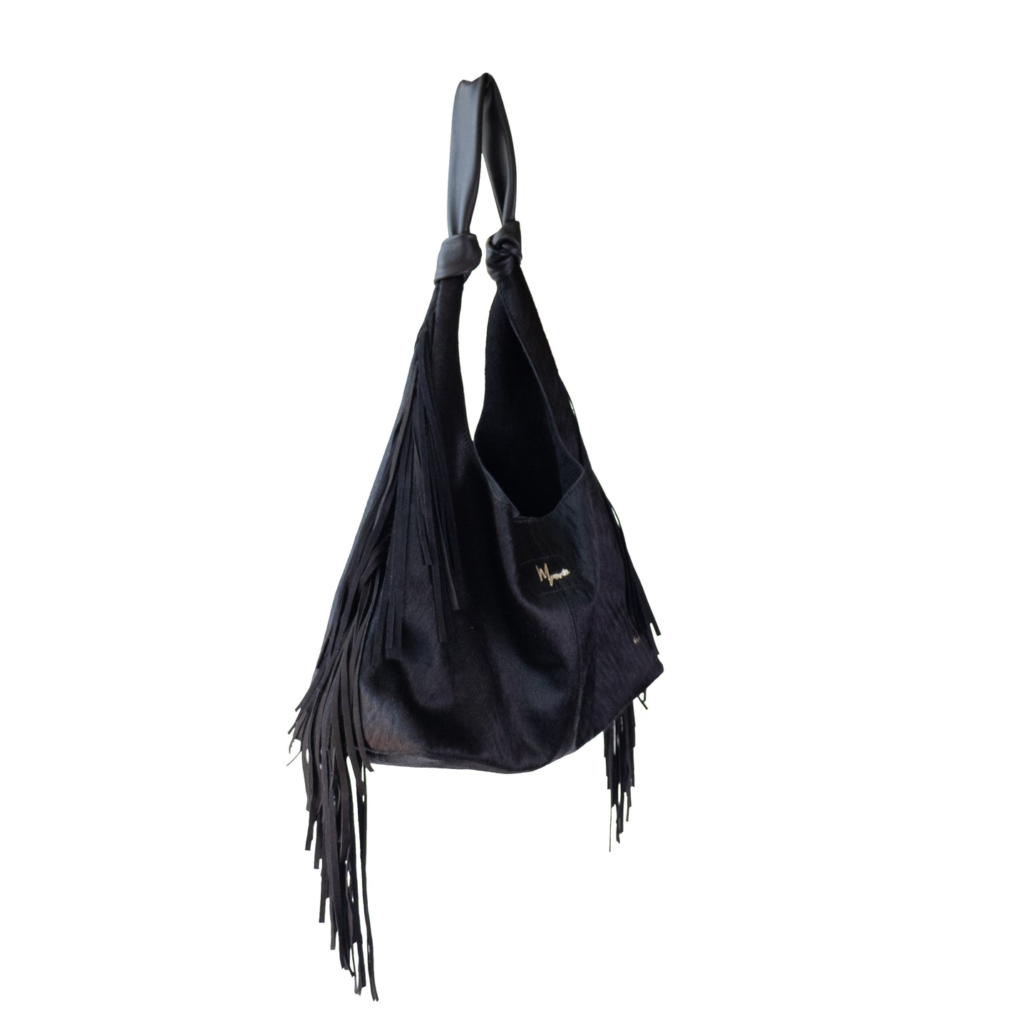 Bolso Hobo Mod Inglaterra *Pelo Negro / Tiras Negro*