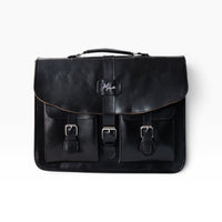 New Portafolio 100% CUERO Mod. Messenger (Pull Negro)