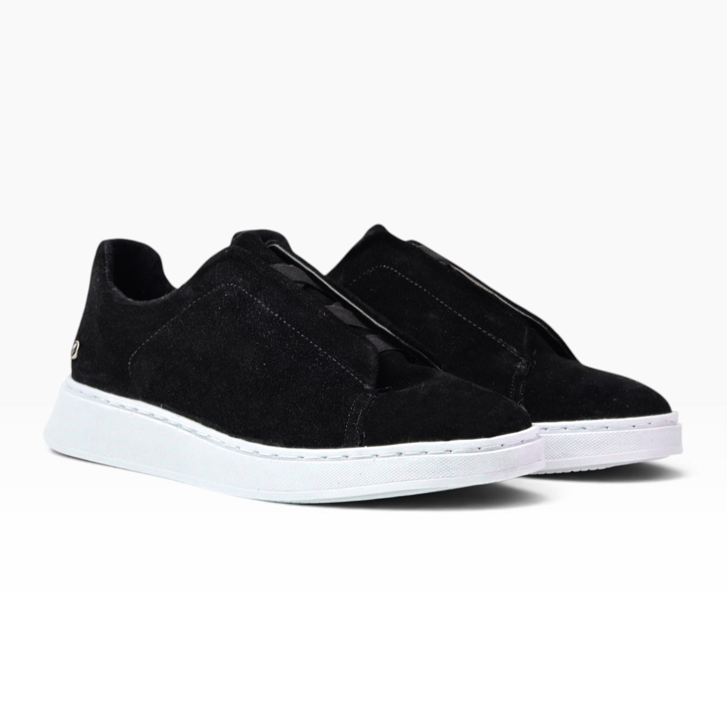 Tenis sneakers piel genuina mod 51003 Gamuza Negro