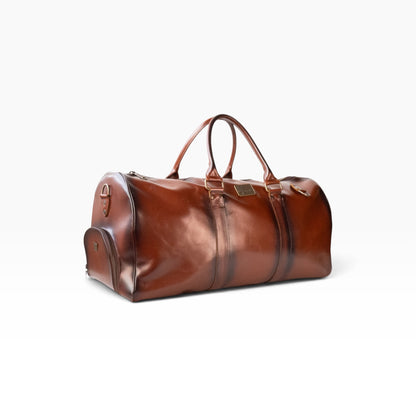 Maleta Piel Genuina con Gps mod. New York Duffle pull Roble Plus