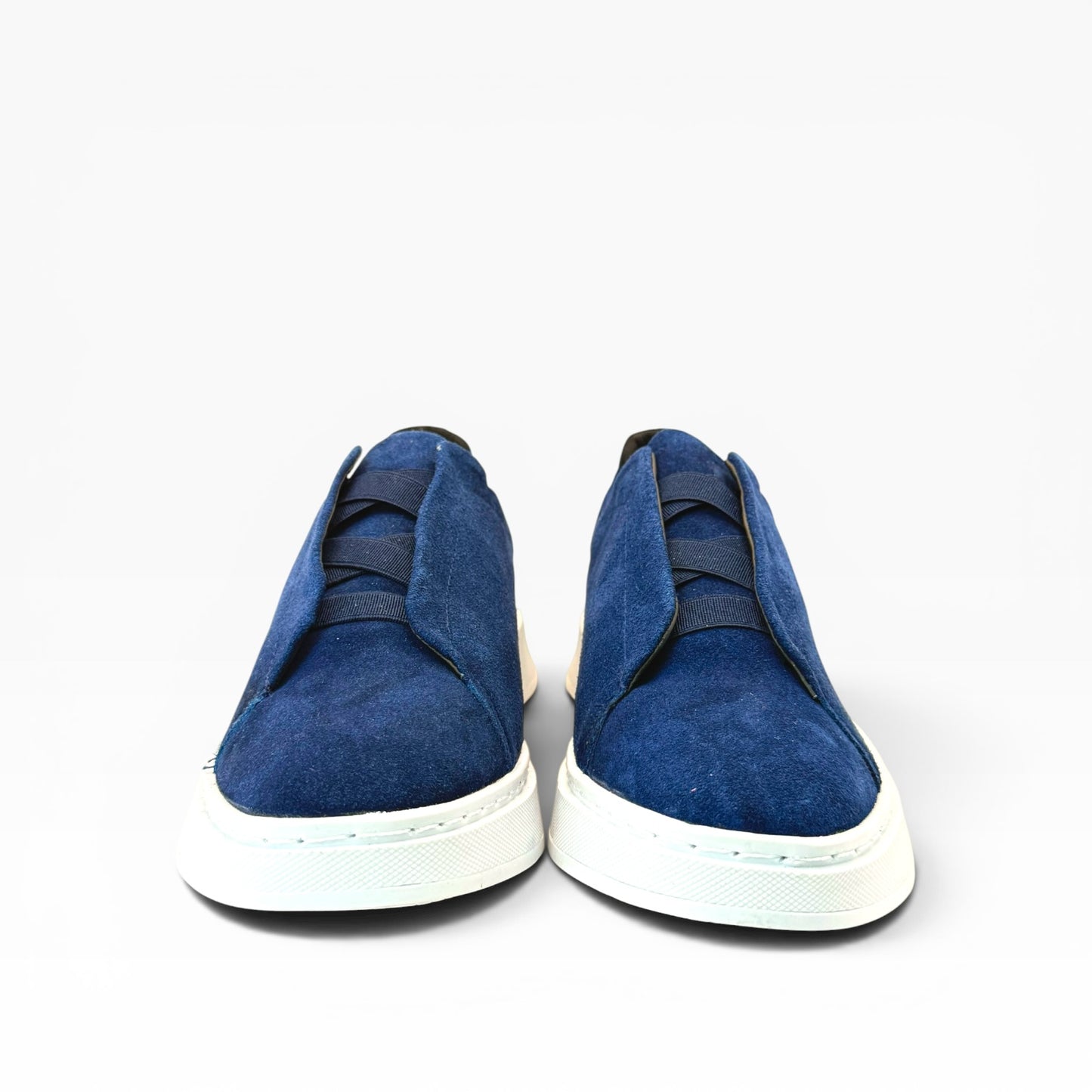 Tenis sneakers piel genuina mod 51003 Gamuza Azul