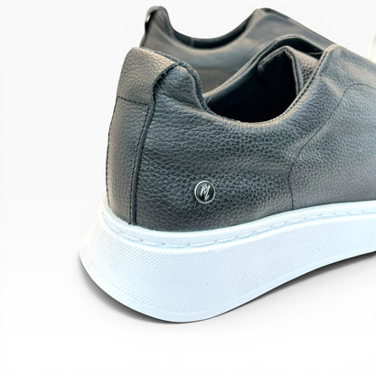 Tenis sSneakers piel genuina slip on mod 51003 Negro