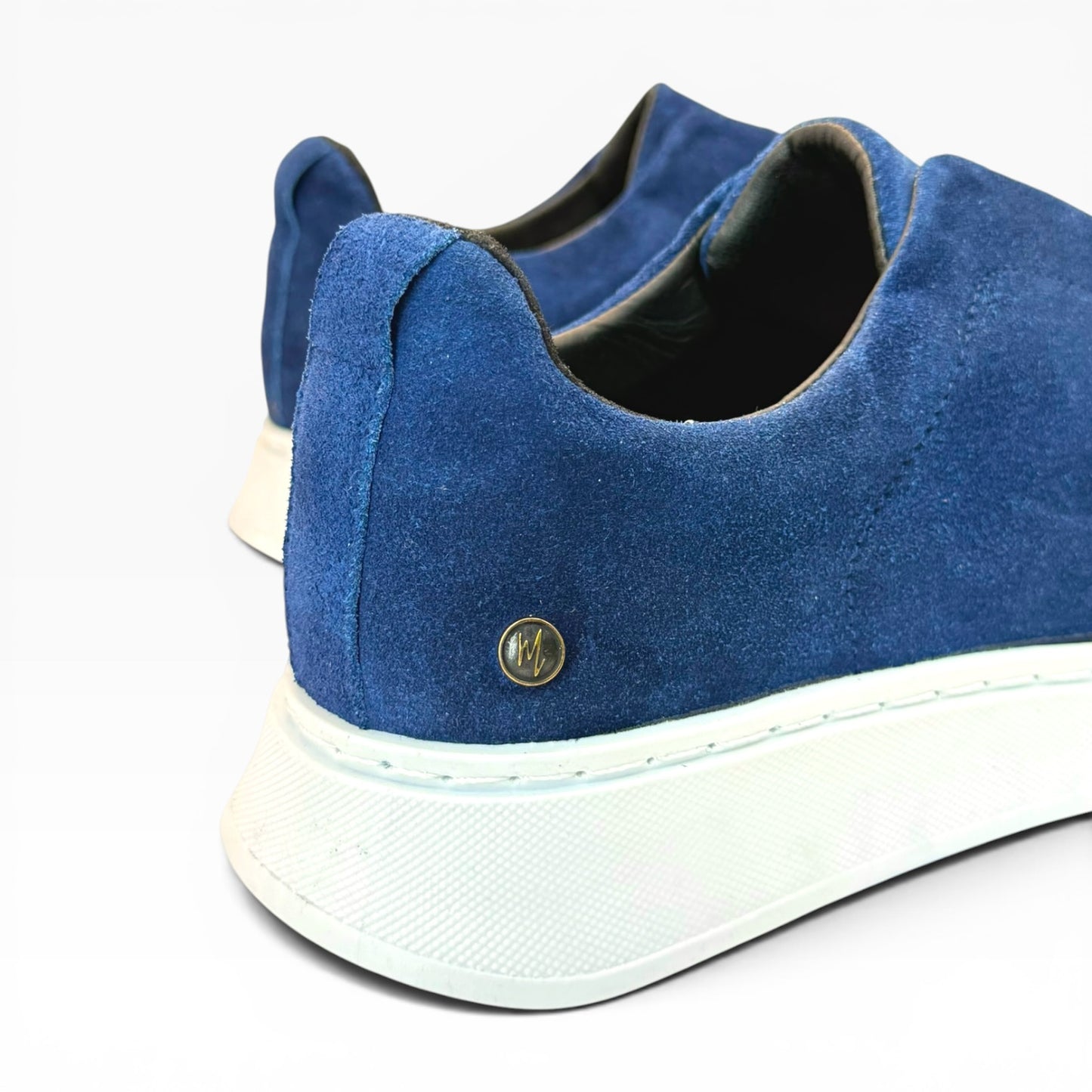 Tenis sneakers piel genuina mod 51003 Gamuza Azul