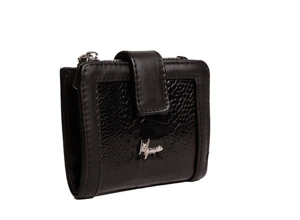 Cartera Dama con Aplic Pata Avestruz lustrado mod Bolivia