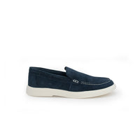Loafers piel genuina mod 15000 Gamuza Azul