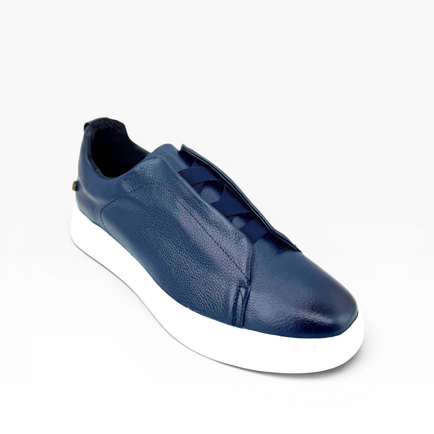 Tenis sneakers piel genuina mod 51003 azul
