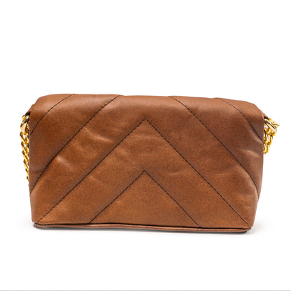 Bolso de hombro cross body Piel genuina acolchado tipo sobre Mod. Italia (Miel)