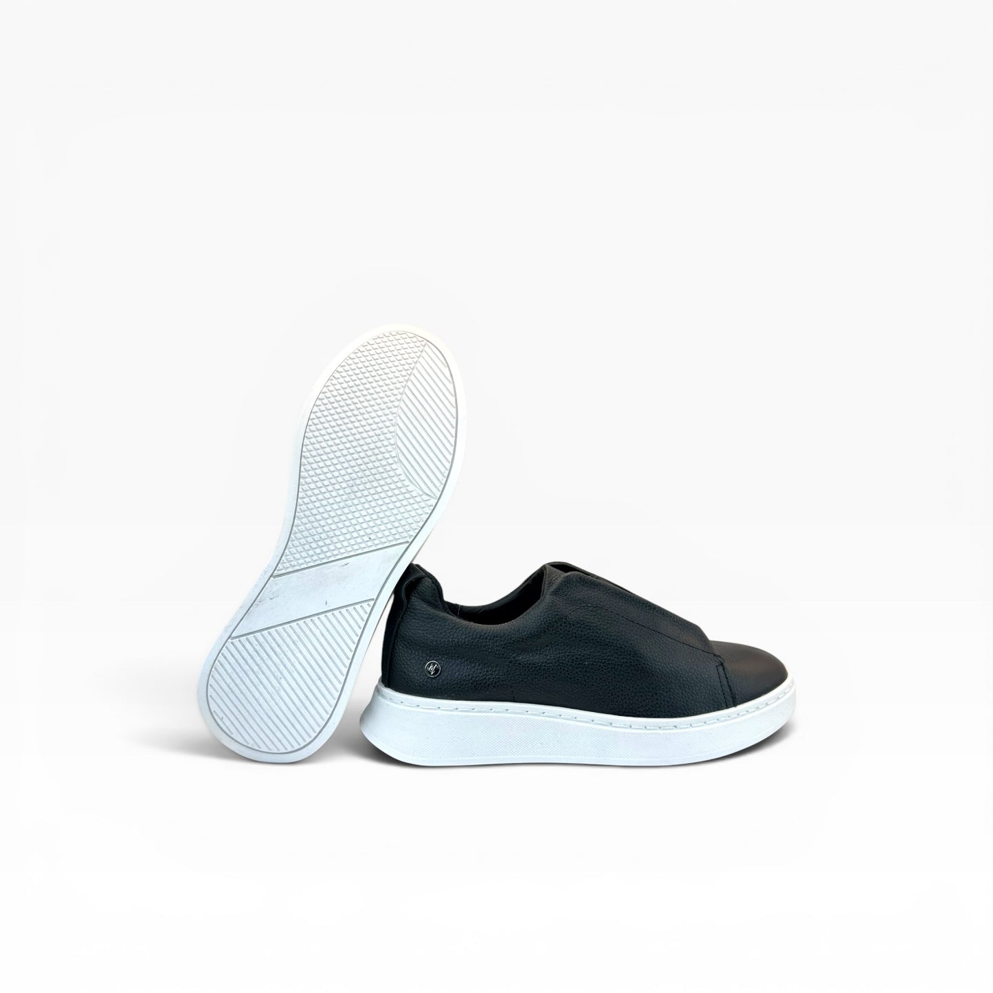 Tenis sSneakers piel genuina slip on mod 51003 Negro