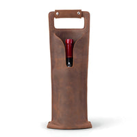 Bolsa de vino de cuero Porta botella piel 100% Mod. (Cabernet)