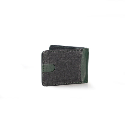 Tarjetero para caballero con Clip para Billetes Negro/Verde