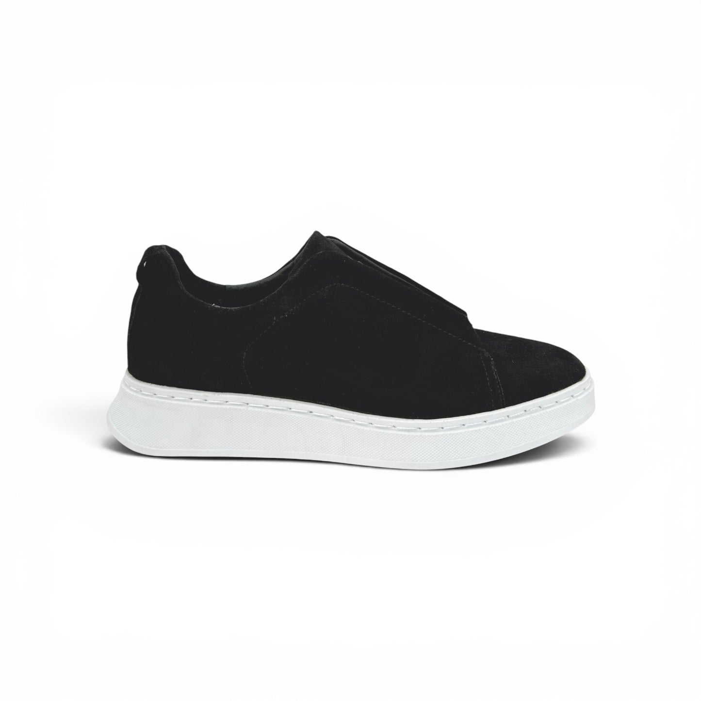 Tenis sneakers piel genuina mod 51003 Gamuza Negro