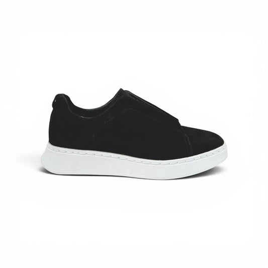 Tenis sneakers piel genuina mod 51003 Gamuza Negro