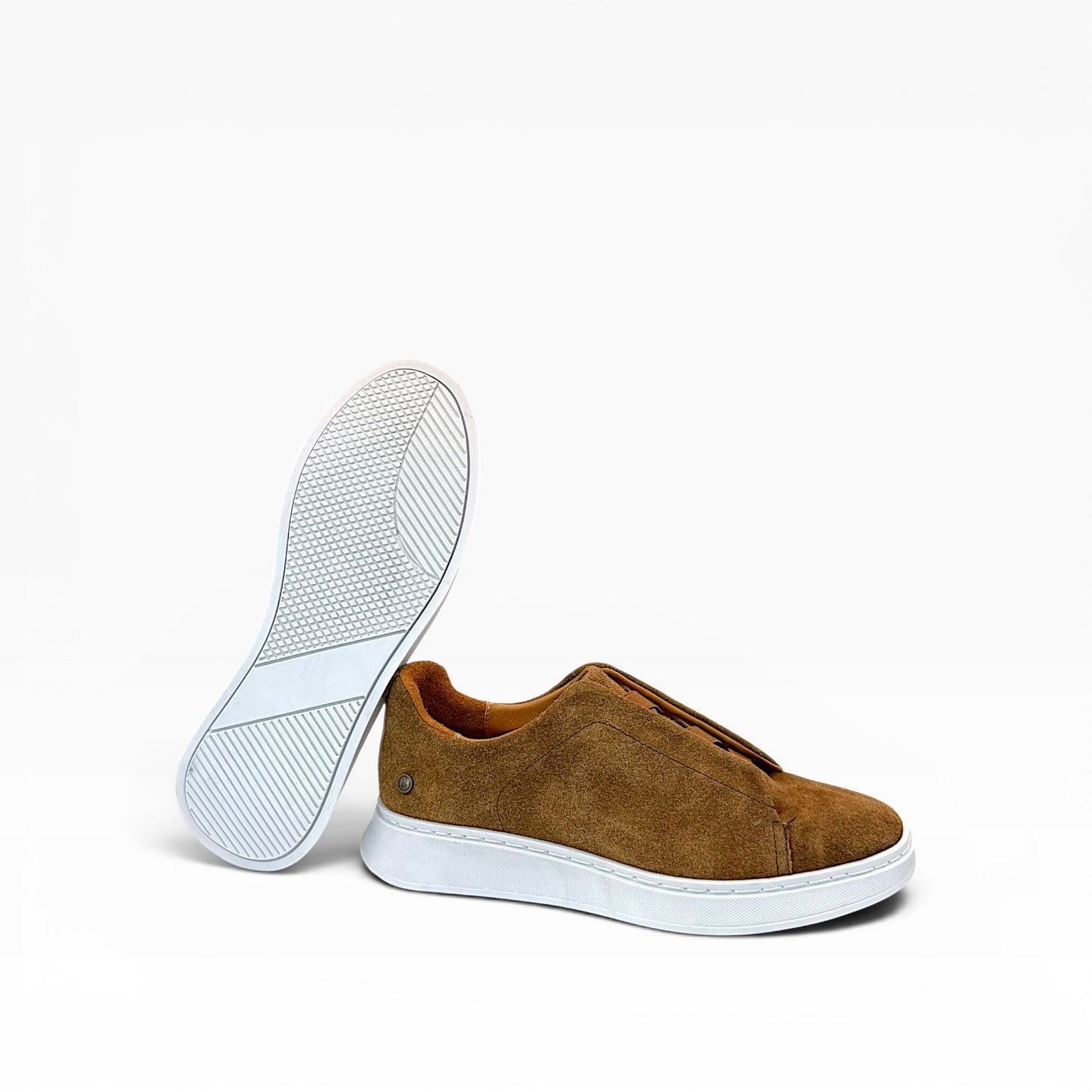 Tenis sneakers piel genuina mod 51003 Gamuza Café