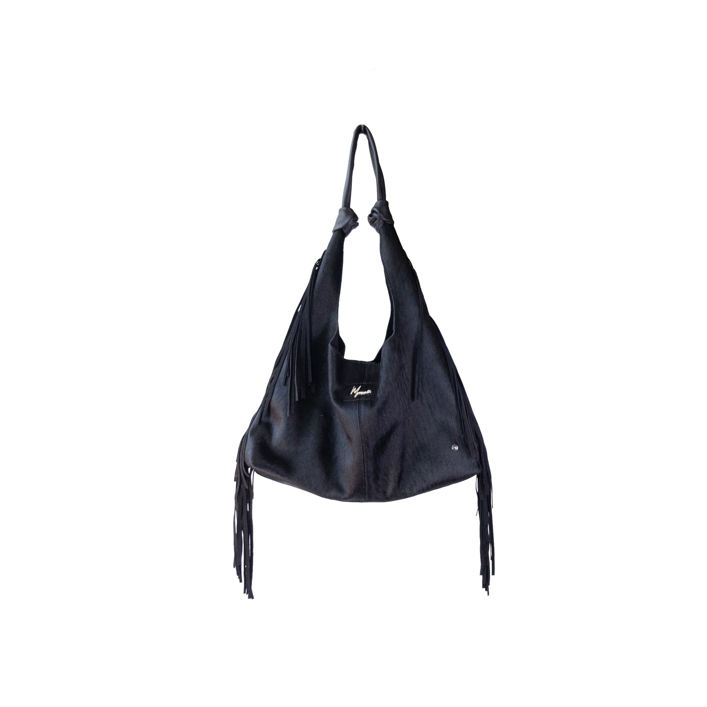 Bolso Hobo Mod Inglaterra *Pelo Negro / Tiras Negro*