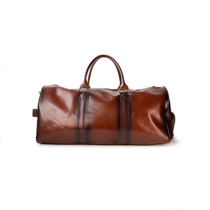 Maleta Piel Genuina con Gps mod. New York Duffle pull Roble Plus