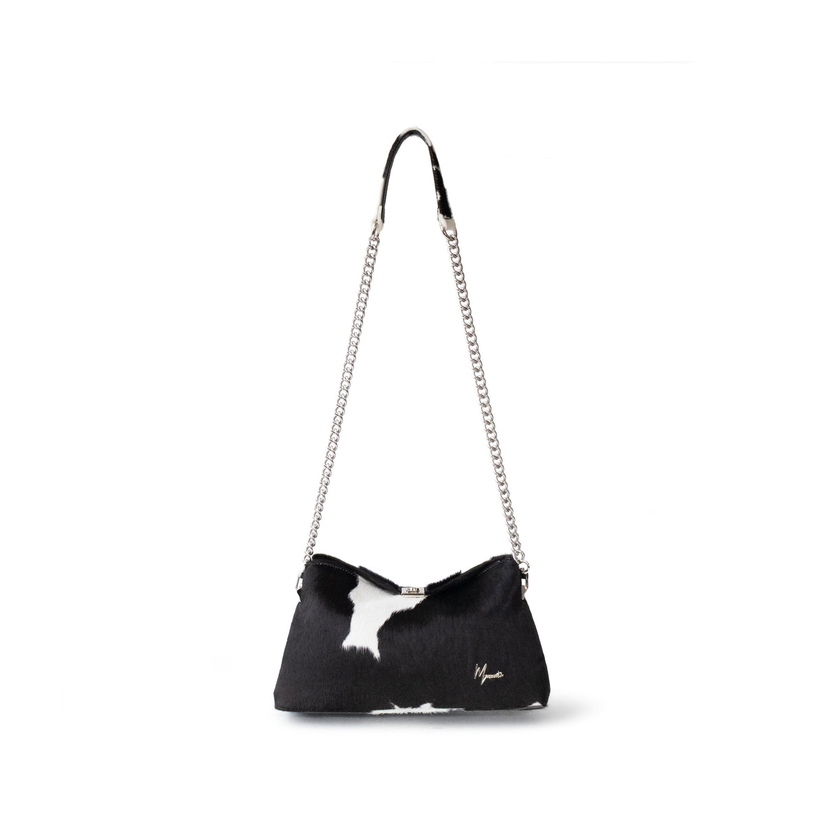 Bolso Estonia Cross body Pelo Blanco / Negro - mosvartimxBolso Estonia Cross body Pelo Blanco / Negro