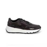 Tenis piel genuina mod 40010Camaleon Cherry Grabado de Piton