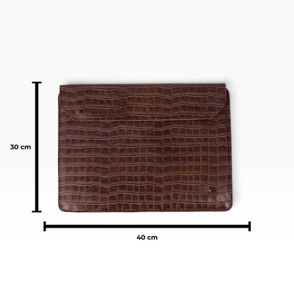 PORTA LAPTOP FIELTRO INTERNO MOD KANSAS Grabado de Cocodrilo