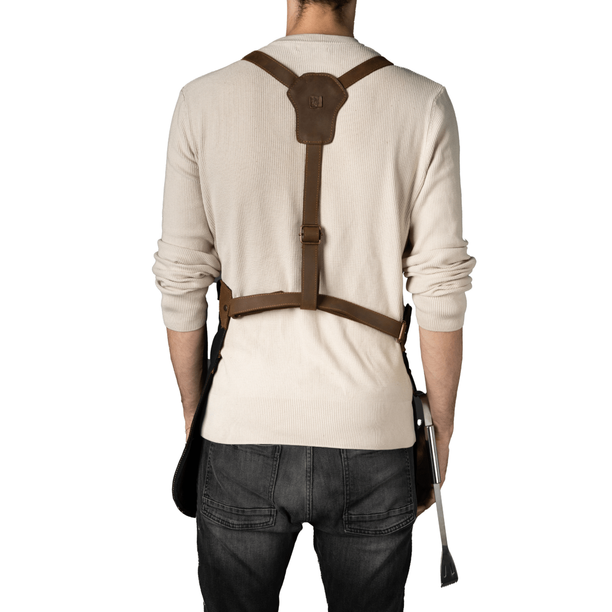 Mandil Parrillero Angus Textil / Piel - mosvartimxMandil Parrillero Angus Textil / Piel