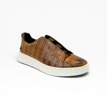 Tenis sneakers piel genuina mod 51003 Grabado Cocodrilo