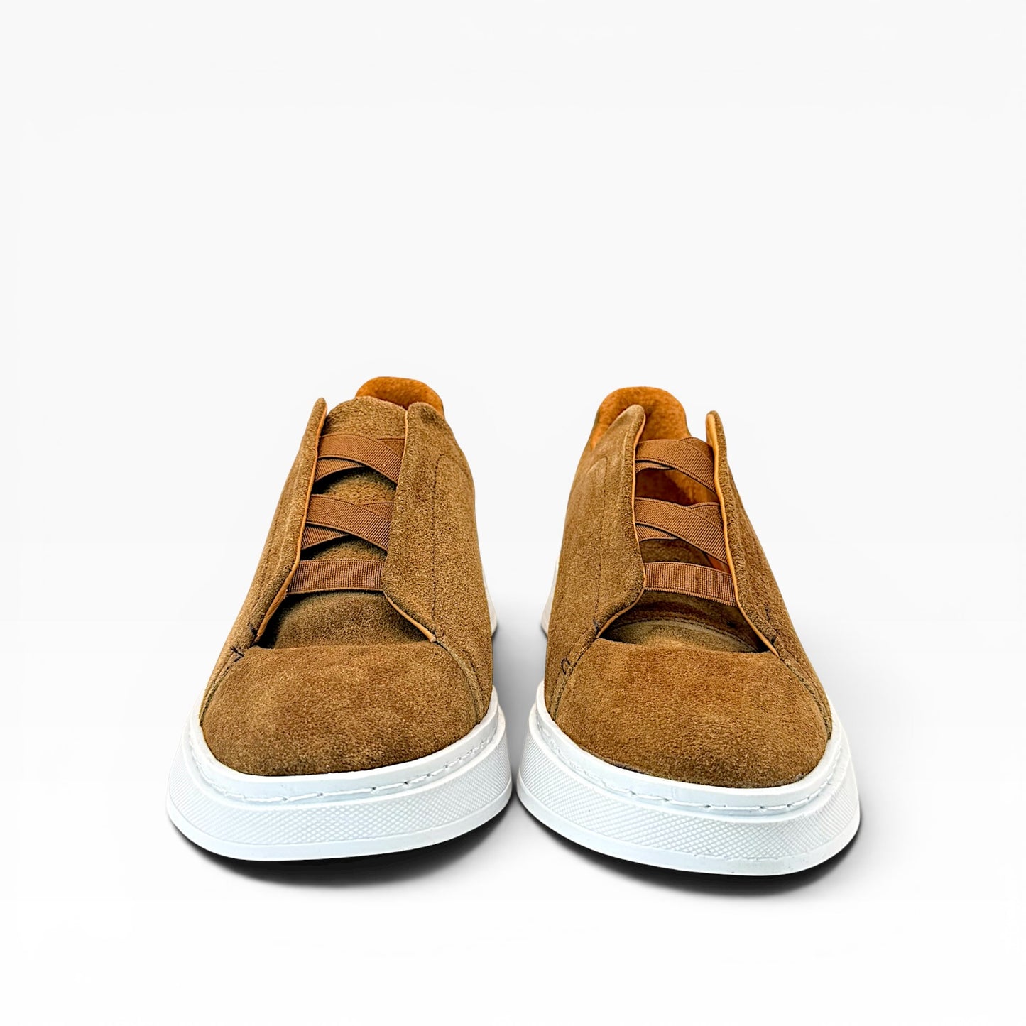 Tenis sneakers piel genuina mod 51003 Gamuza Café