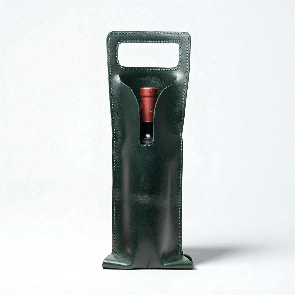 Bolsa de vino de cuero Porta botella piel 100% Mod. (Cabernet)