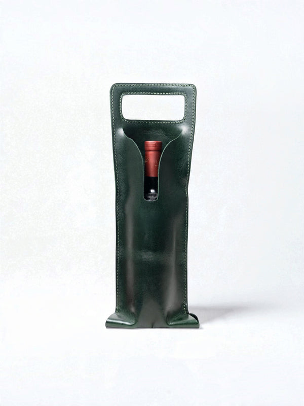 Bolsa de vino de cuero Porta botella piel 100% Mod. (Cabernet)