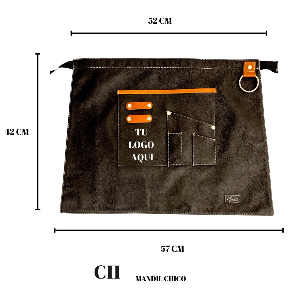 Mandil de Mesero de Cuero Genuino - mosvartimxMandil de Mesero de Cuero Genuino