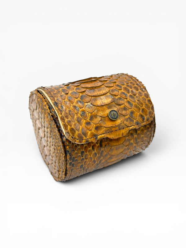 Estuche porta reloj de cuero genuino Mosvarti premium Pyton Bitono  Genuino