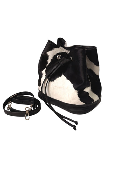 Bolso Dama Irlanda Pelo Negro/Blanco Cuero Bovino Premium