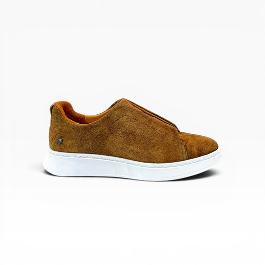 Tenis sneakers piel genuina mod 51003 Gamuza Café